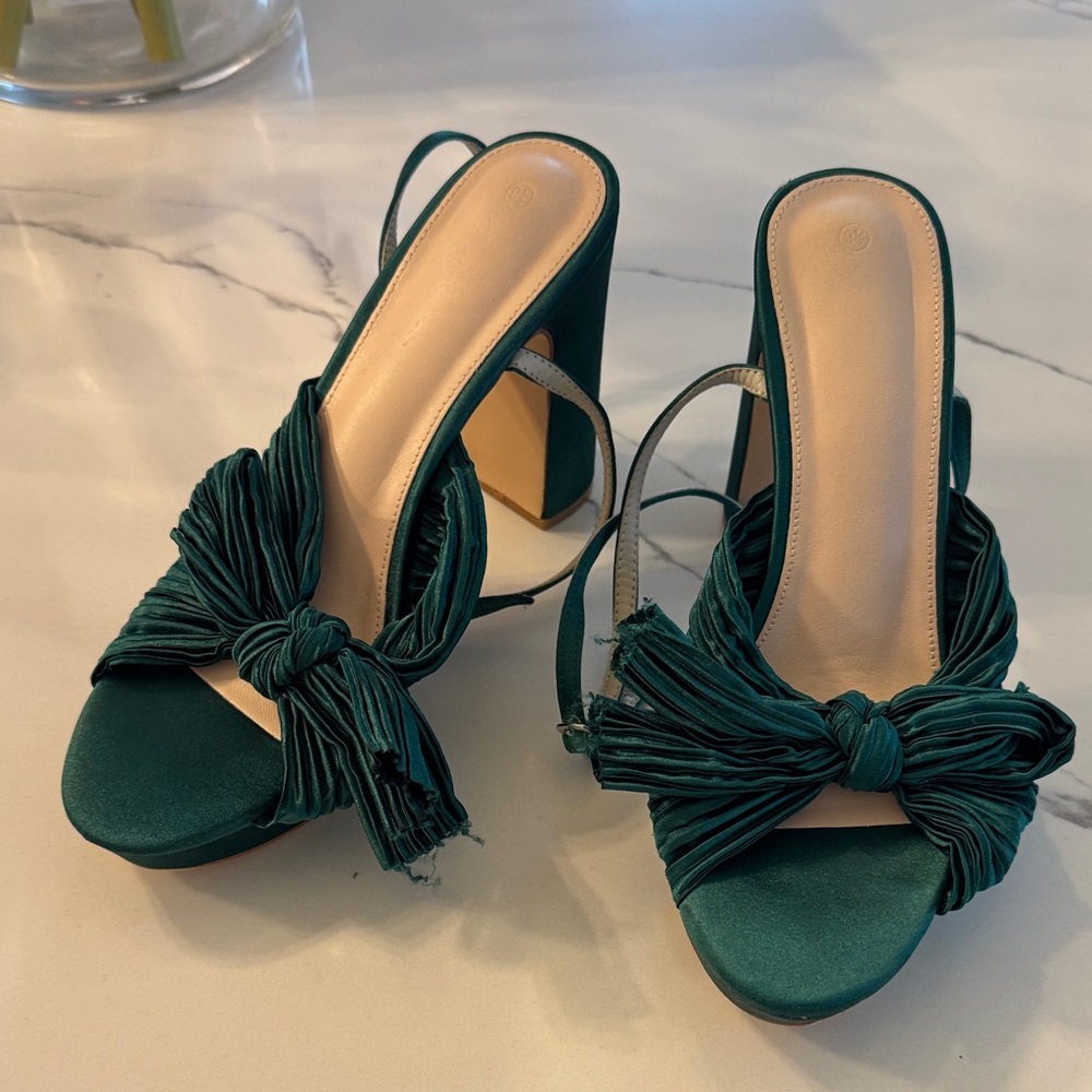 Loeffler Randall Lookalike Elegant Green Women's Heels 9.5